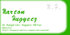 marton hugyecz business card